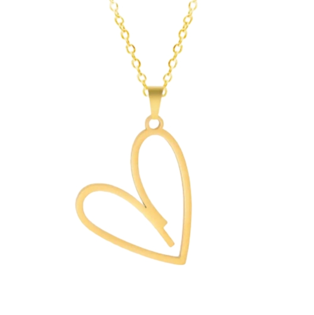 NEW! Stainless steel heart pendant necklace.